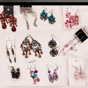 Lot #9 New & Used LARGE Earrings 12 Pairs GREAT TO BUNDLE W/MORE